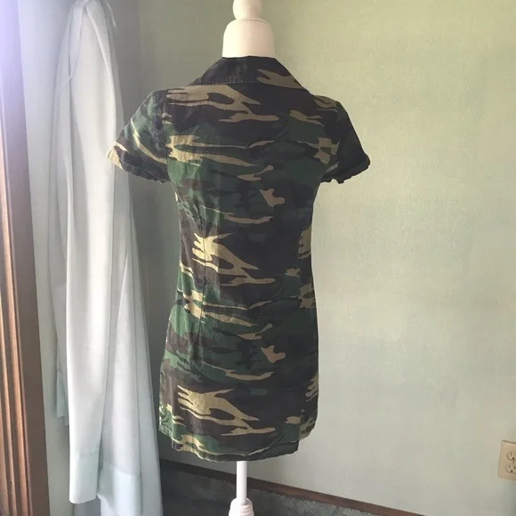 CHARADES Sexy Army Dress, Mini Camo Dress Costume Cosplay, Camouflage, M - Picture 4 of 11